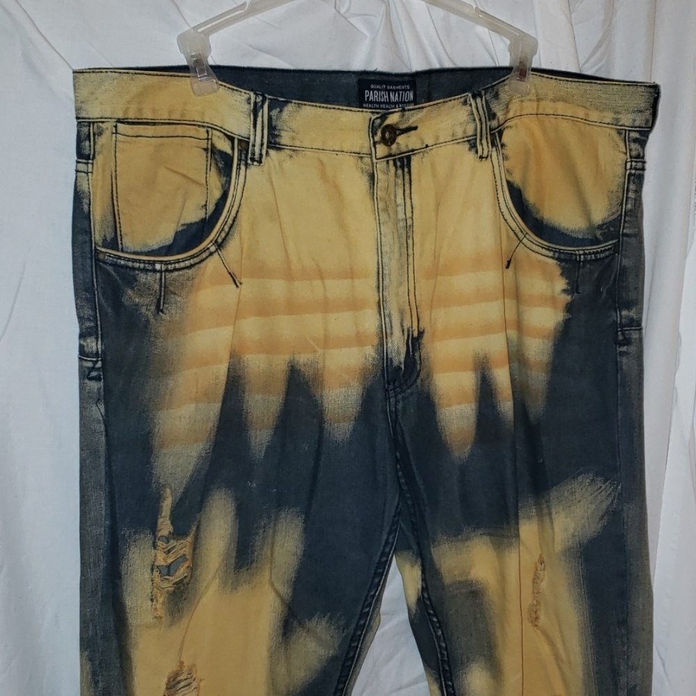 Parish Nation bleach washed jeans